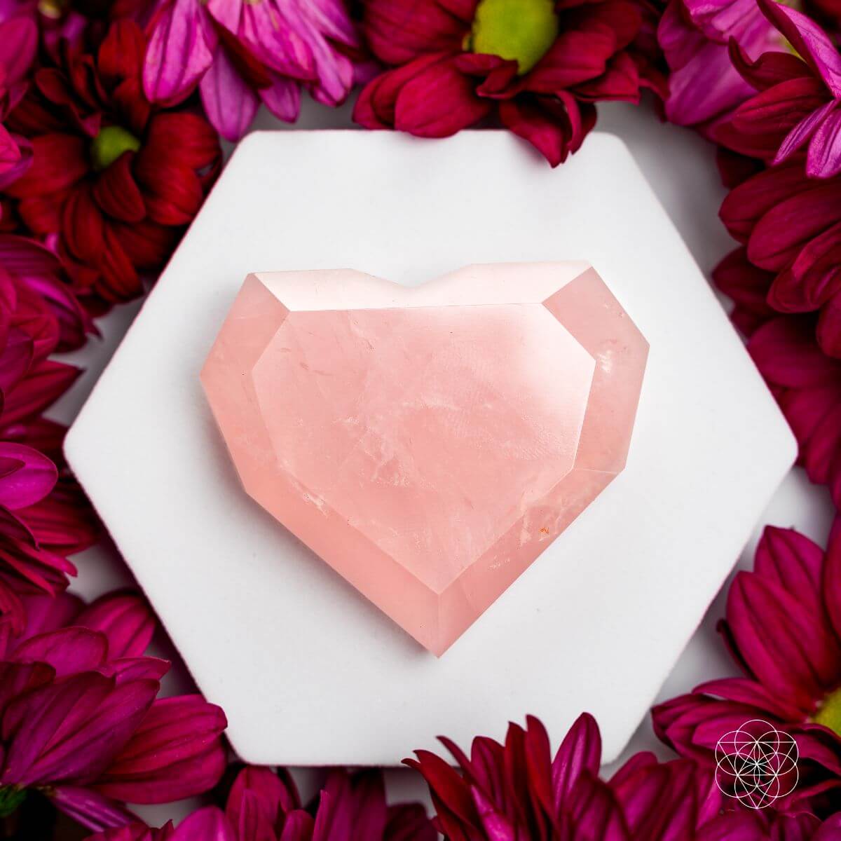 Royal Diamond Heart - Madagascar Rose Quartz for Infinite Love Conscious Items
