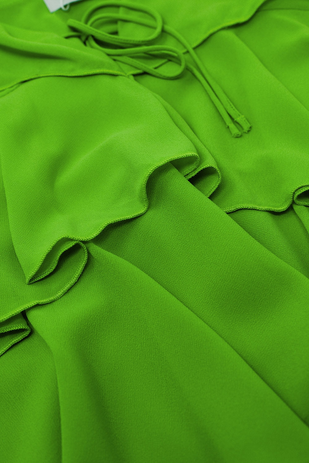 Ruffle Top WIth Thin straps in Green Q2store