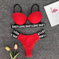Women's Sexy White Leopard Print Bikini Swimsuit Set