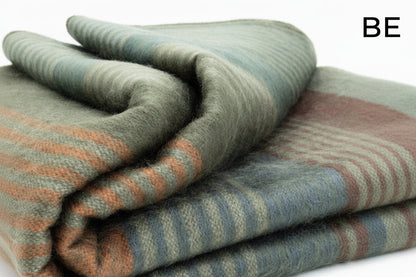Alpaca Bed Blanket - Striped Purely Alpaca