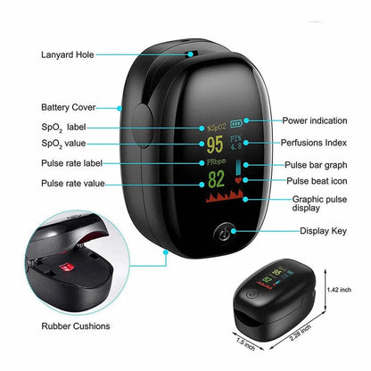 Finger Pulse Oximeter – Heart Rate & SPO2 Monitor