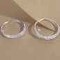 S925 Sterling Silver Sparkling Starry River Hoop Earrings