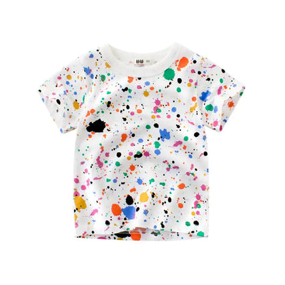 Summer Short-Sleeved T-Shirts for Boys and Babies