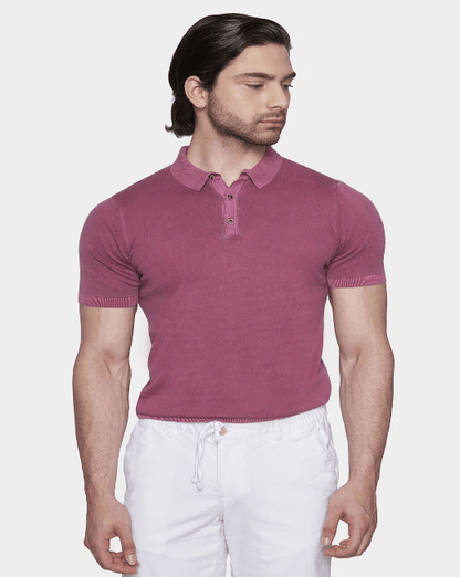 The Mercerized Cotton Polo (Fuschia) Bright Moons