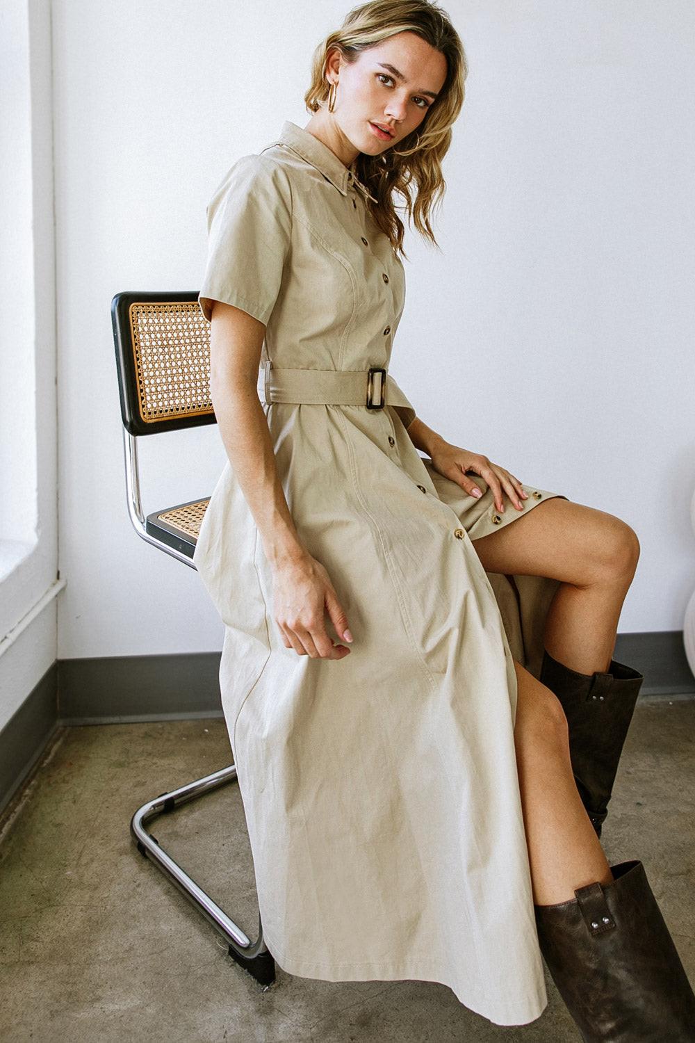 LUCKY ME WOVEN MIDI DRESS Flying Tomato