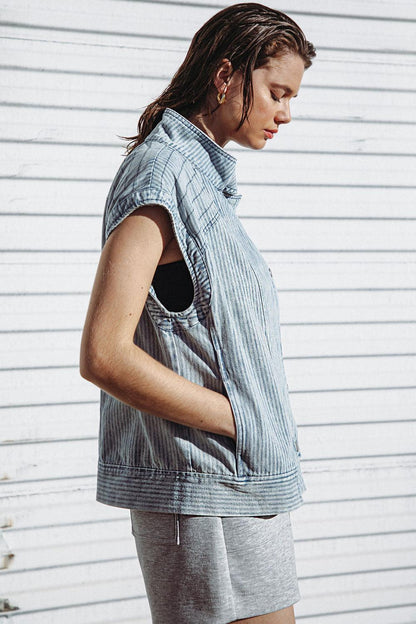 LATE SUMMER NIGHTS DENIM VEST Flying Tomato
