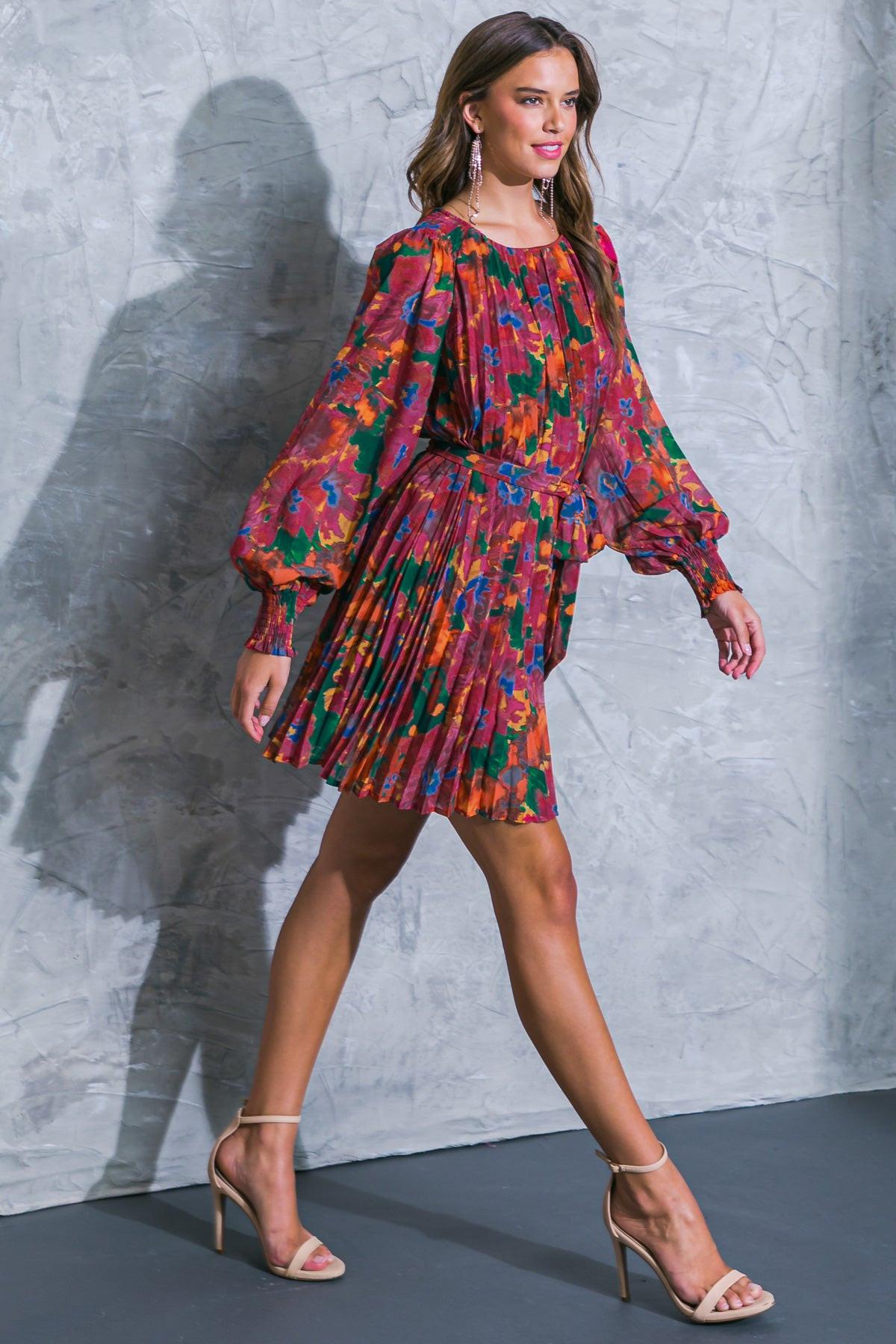 WASHED AWAY WOVEN MINI DRESS Flying Tomato