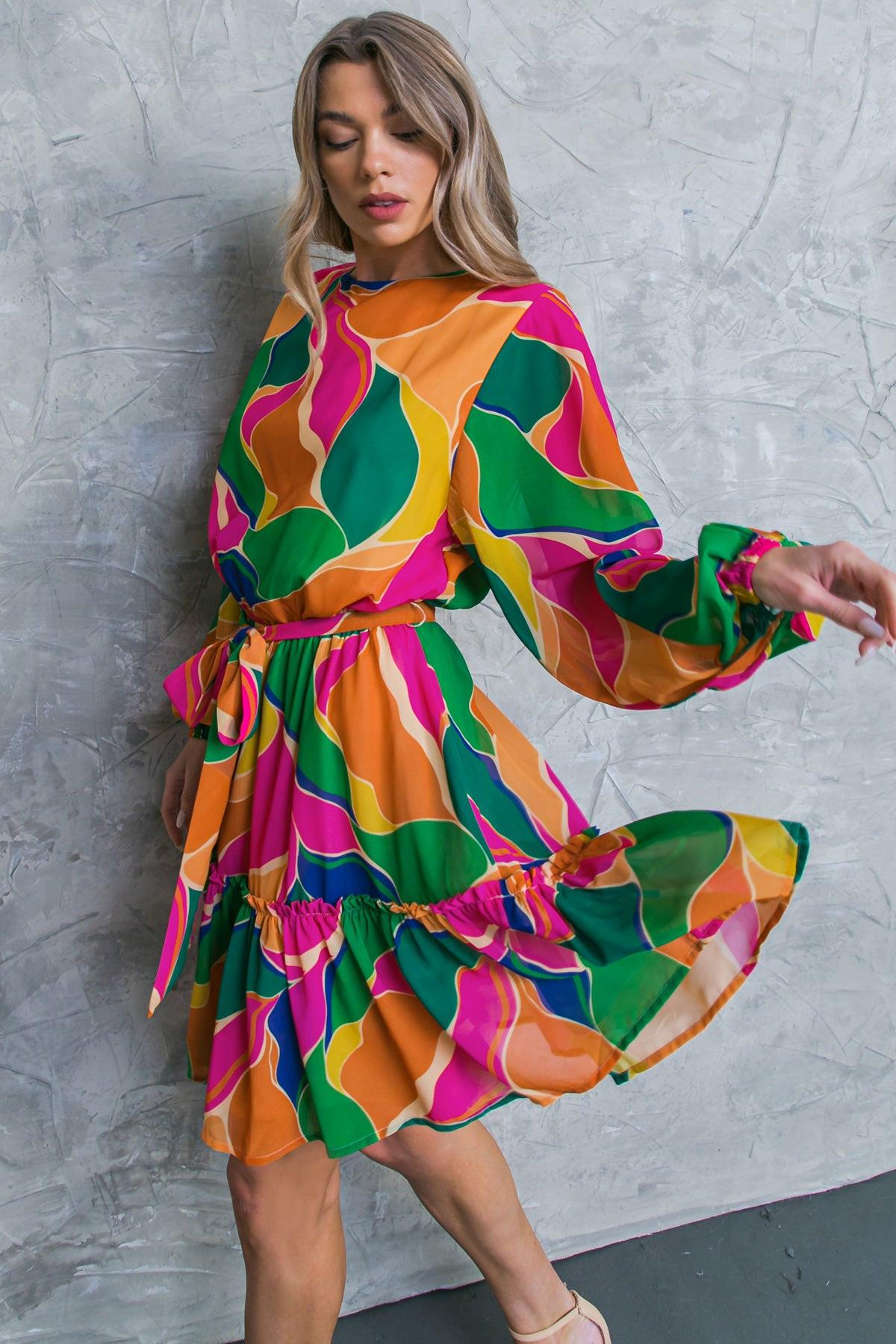 THANK ME LATER WOVEN MINI DRESS Flying Tomato