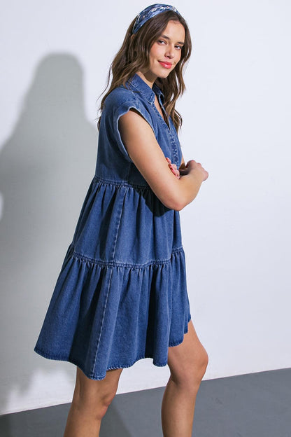 JUST THE BEGINNING TWILL MINI DRESS Flying Tomato