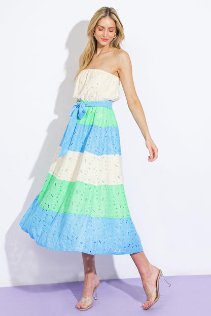 TAKE ME TO CABO WOVEN MIDI DRESS Flying Tomato