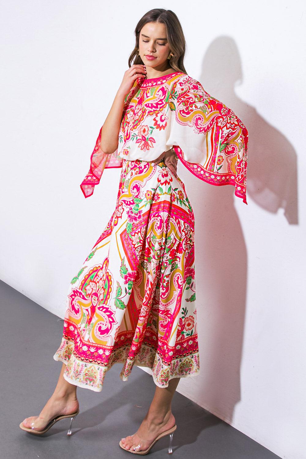 STUCK ON YOU WOVEN MIDI DRESS Flying Tomato
