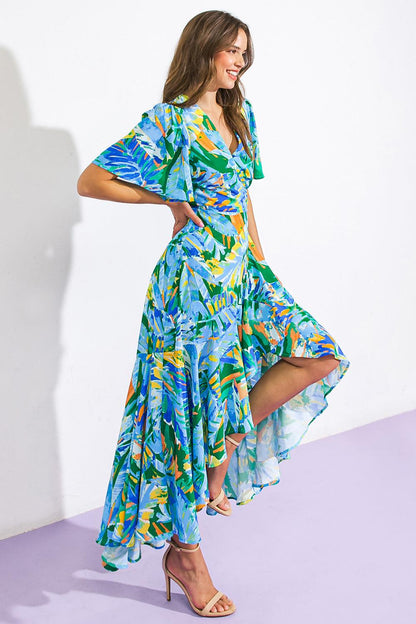 UNEXPECTED SURPRISE WOVEN HI-LO DRESS Flying Tomato