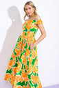 WHERE I WANT TO BE TWILL MIDI DRESS Flying Tomato