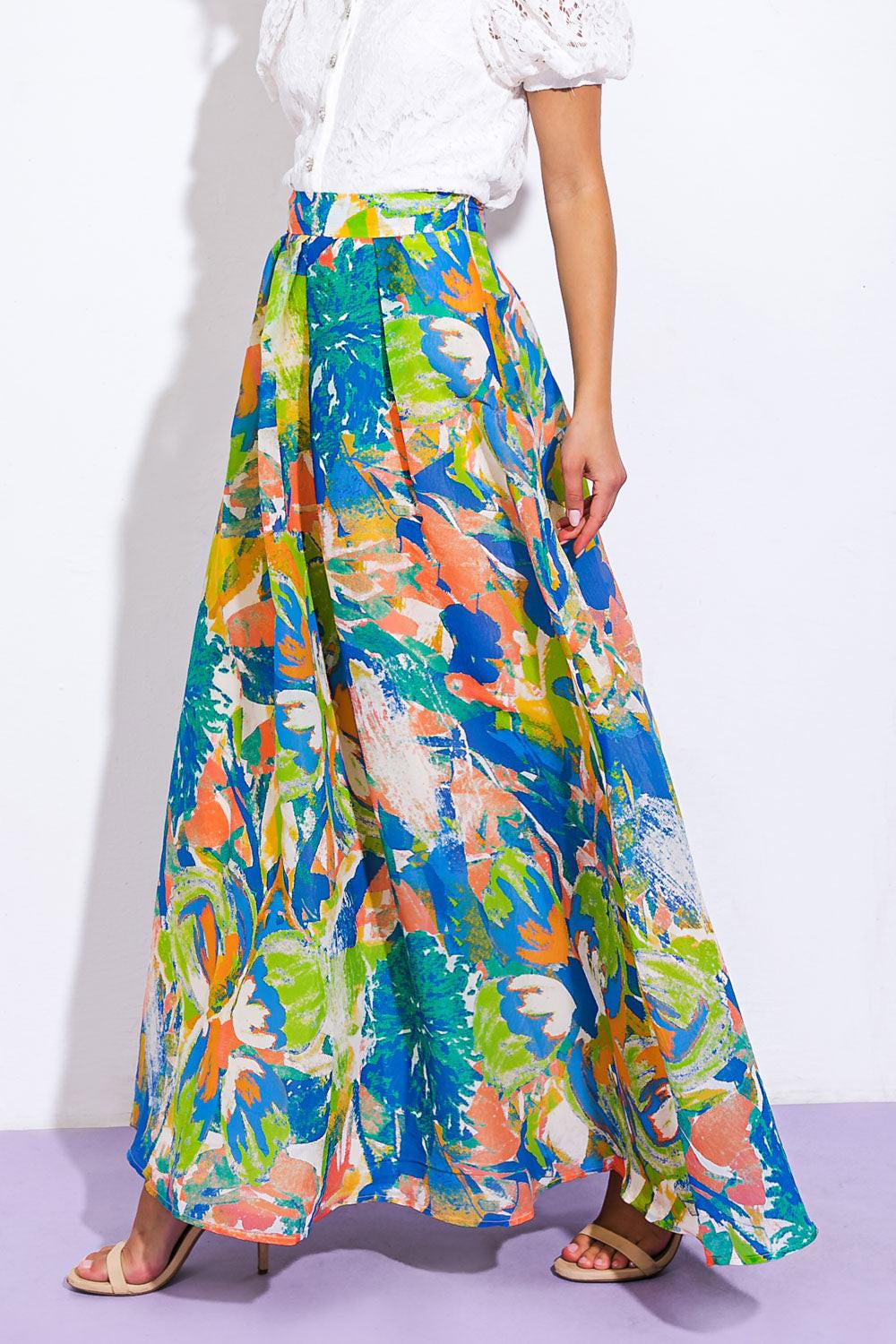 COASTAL CHIC WOVEN MAXI SKIRT Flying Tomato