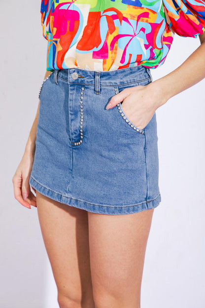 SUNNY ROMANCE DENIM SKORT Flying Tomato