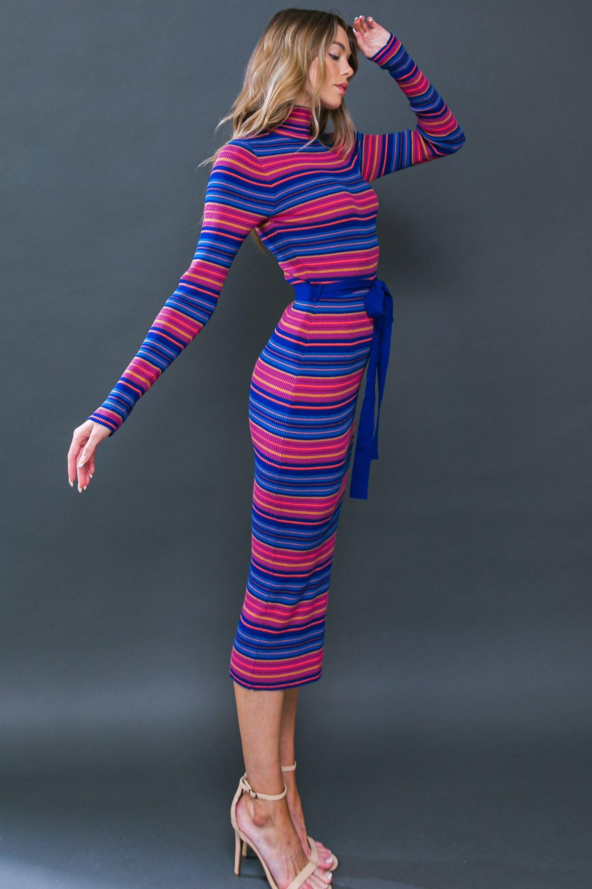 NOTEWORTHY SHINE SWEATER MIDI DRESS Flying Tomato
