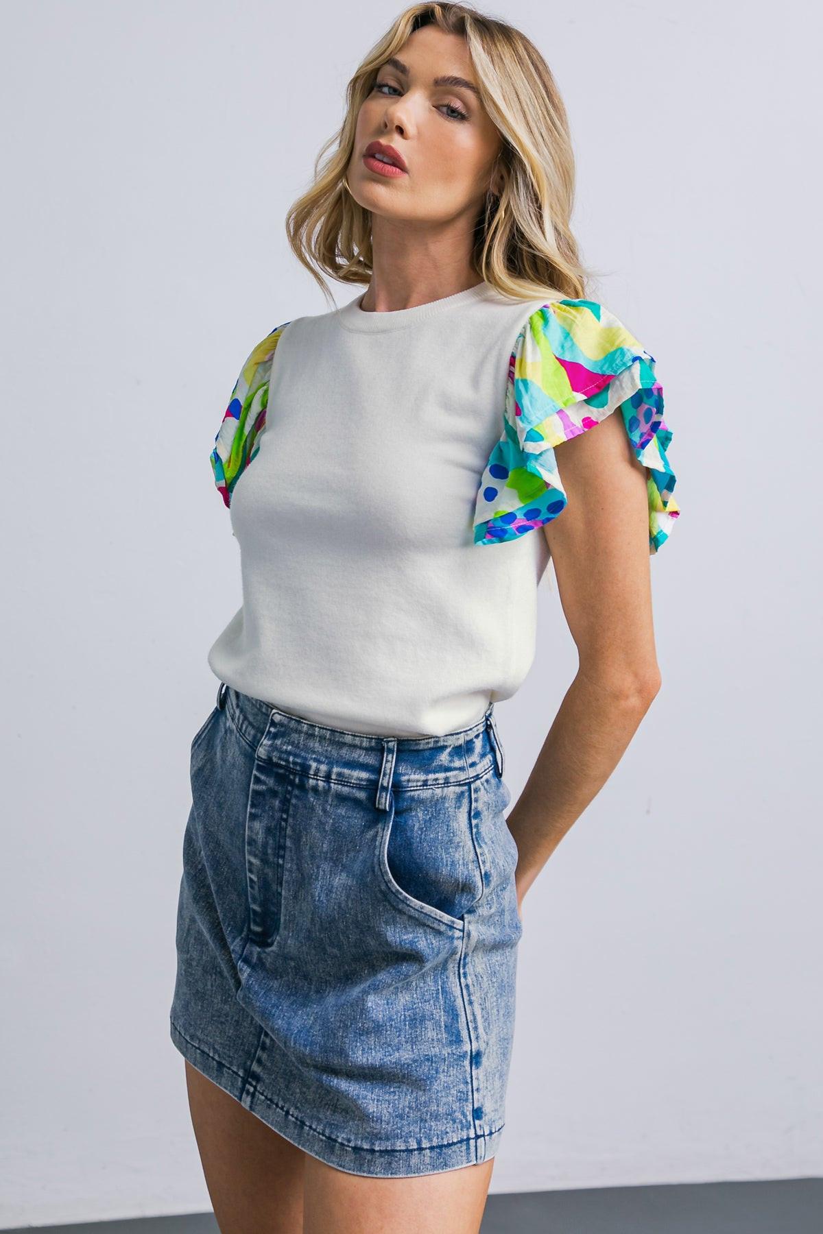 GLITTERY GLEE SWEATER TOP Flying Tomato