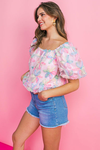 LIFETIME OF LOVE WOVEN TOP Flying Tomato