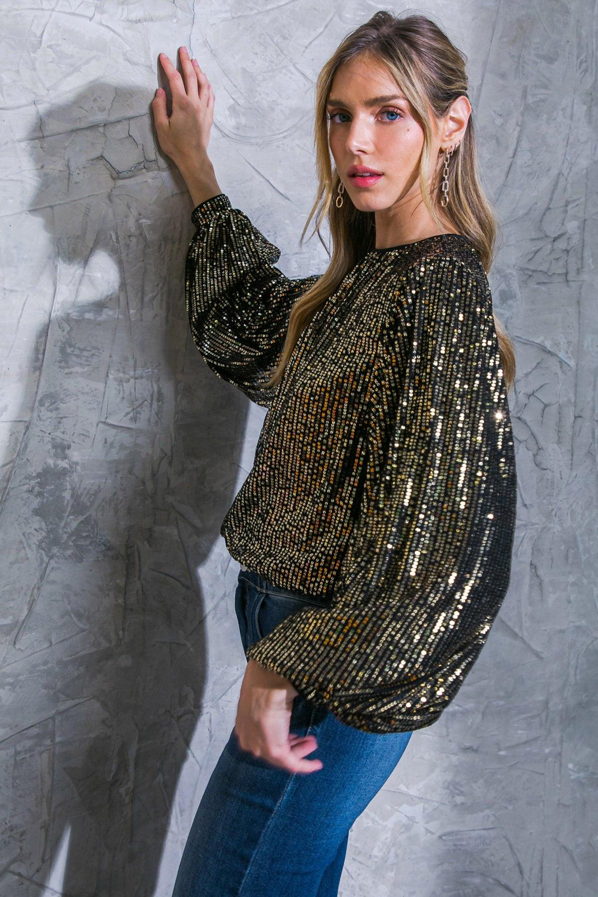 HOPE YOU REMEMBER SEQUIN TOP Flying Tomato