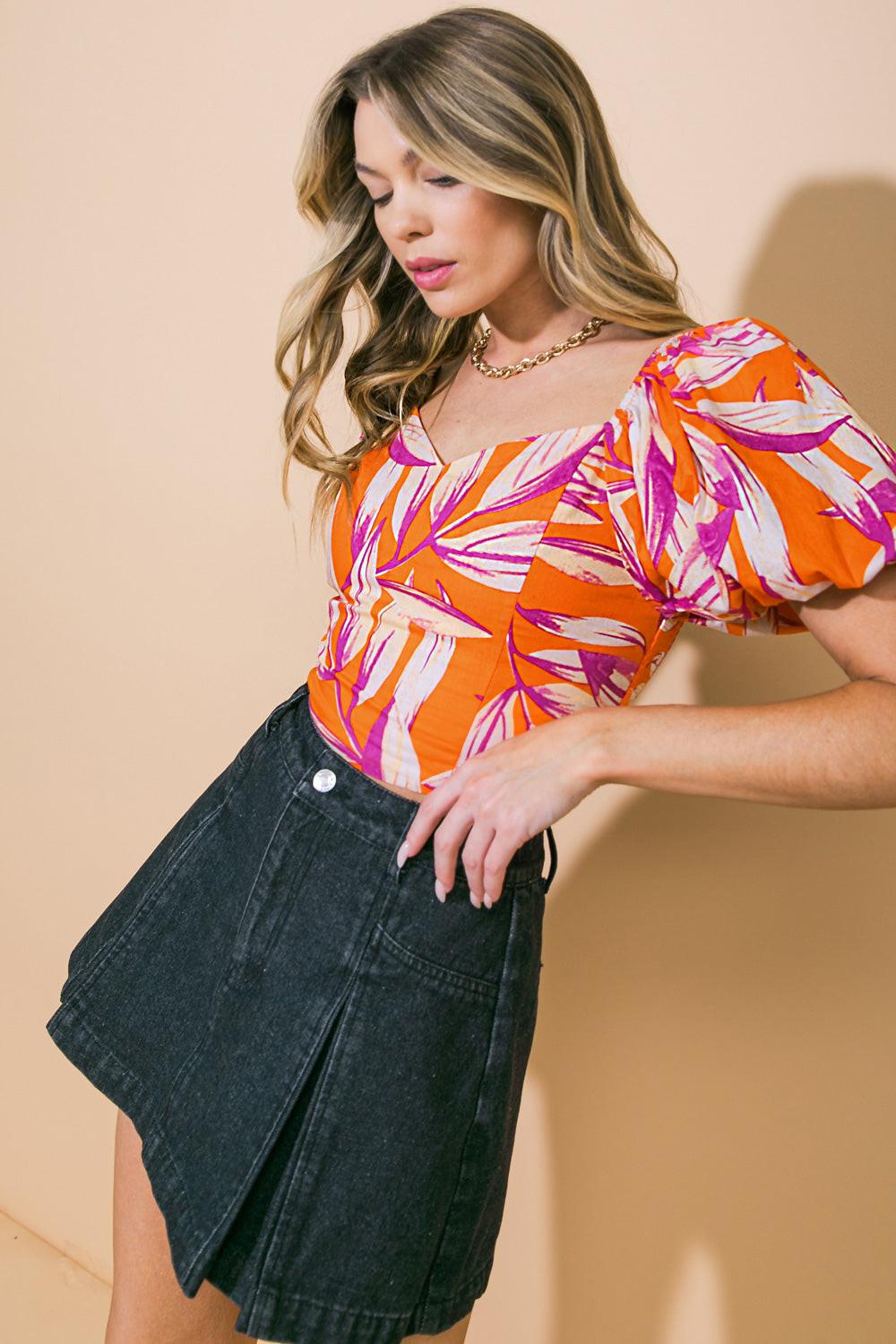 A WORLD OF GOOD WOVEN CROP TOP Flying Tomato