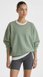 Sage Green Oversized Crewneck Sweatshirt Tinyloverclothing