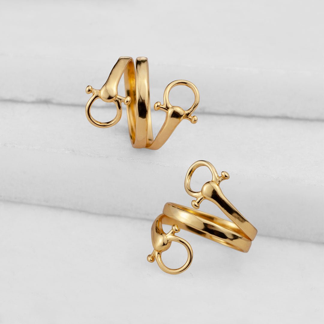 Sandro - Equestrian Horse Bit Spiral Ring in Gold Urban-Equestrian