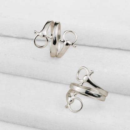 Sandro - Equestrian Horse Bit Spiral Ring in Silver Urban-Equestrian