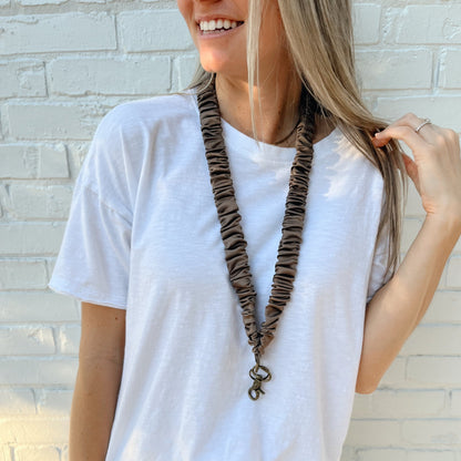 Dark Brown Lanyard Ivy + Cloth