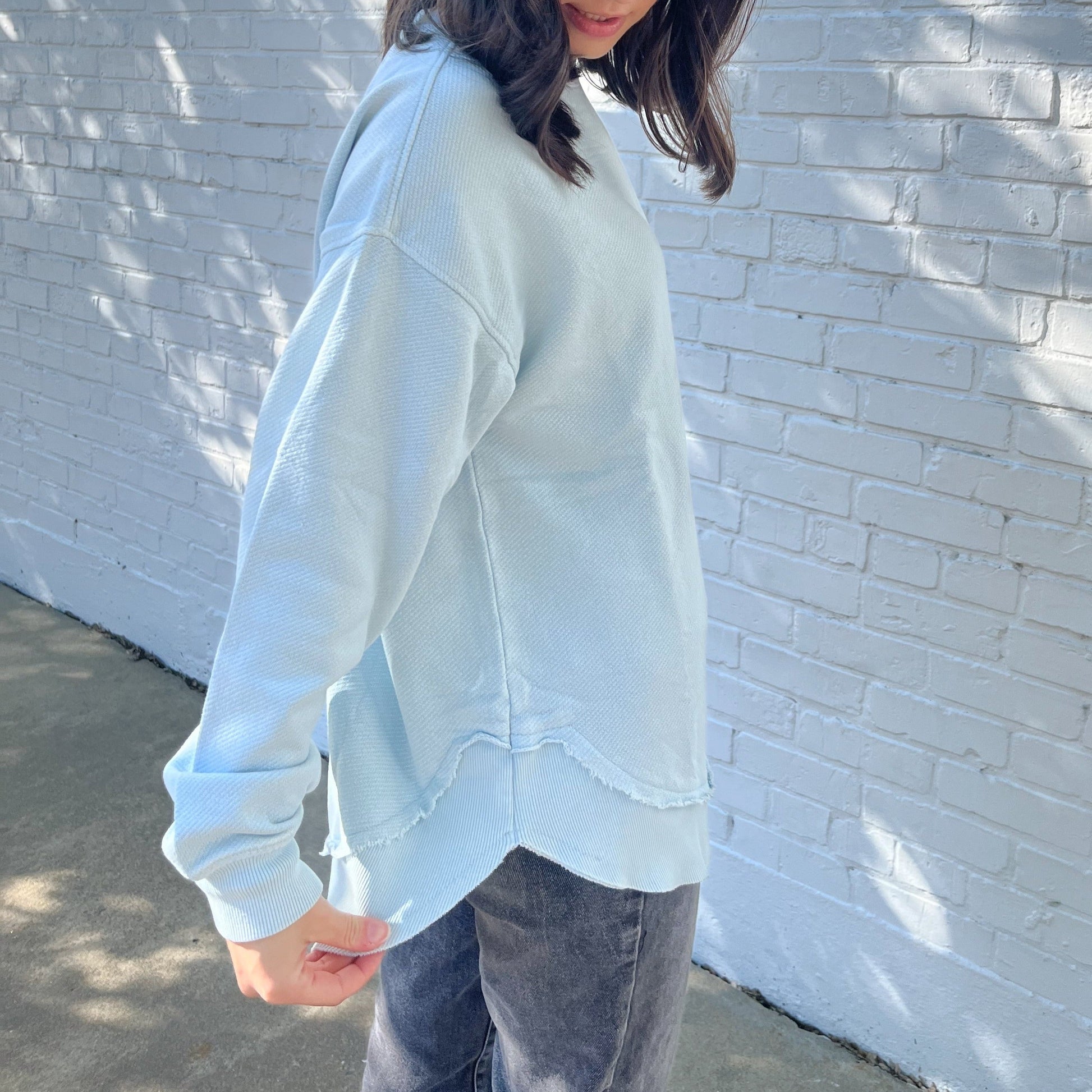 Nantucket Breeze Oversized Terry Poncho Ivy + Cloth