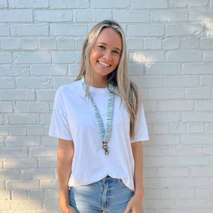 Light Blue Lanyard Ivy + Cloth