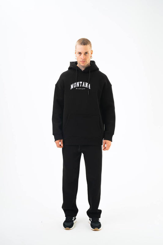 Oversize 'Scarface' Hoodie - Tony Montana Graphic Sweatshirt 'The World is Yours' Withinblack