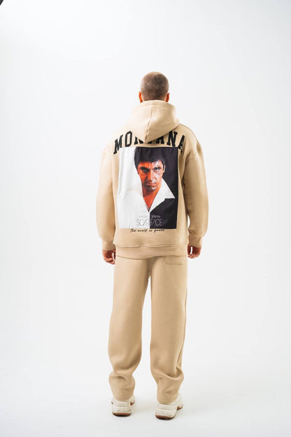 Oversize 'Scarface' Hoodie - Tony Montana Graphic Sweatshirt 'The World is Yours' Withinblack