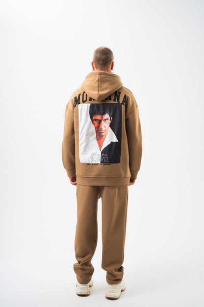 Oversize 'Scarface' Hoodie - Tony Montana Graphic Sweatshirt 'The World is Yours' Withinblack