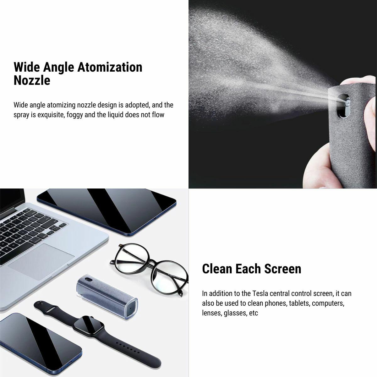 2-in-1 Screen Cleaner & Phone Stand | No Liquid | Microfiber | Streak-Free Tesery Official Store