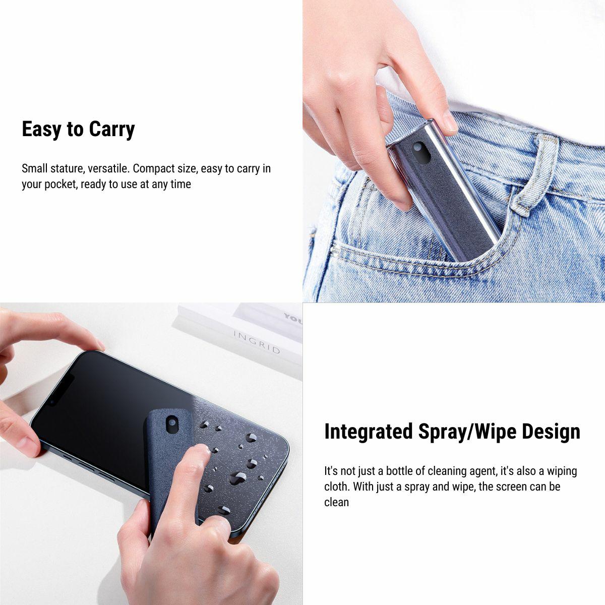 2-in-1 Screen Cleaner & Phone Stand | No Liquid | Microfiber | Streak-Free Tesery Official Store
