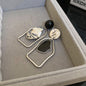 Sculptural Asymmetric Drop Earrings with Abstract Lines (MAC321) Mariam's Collection