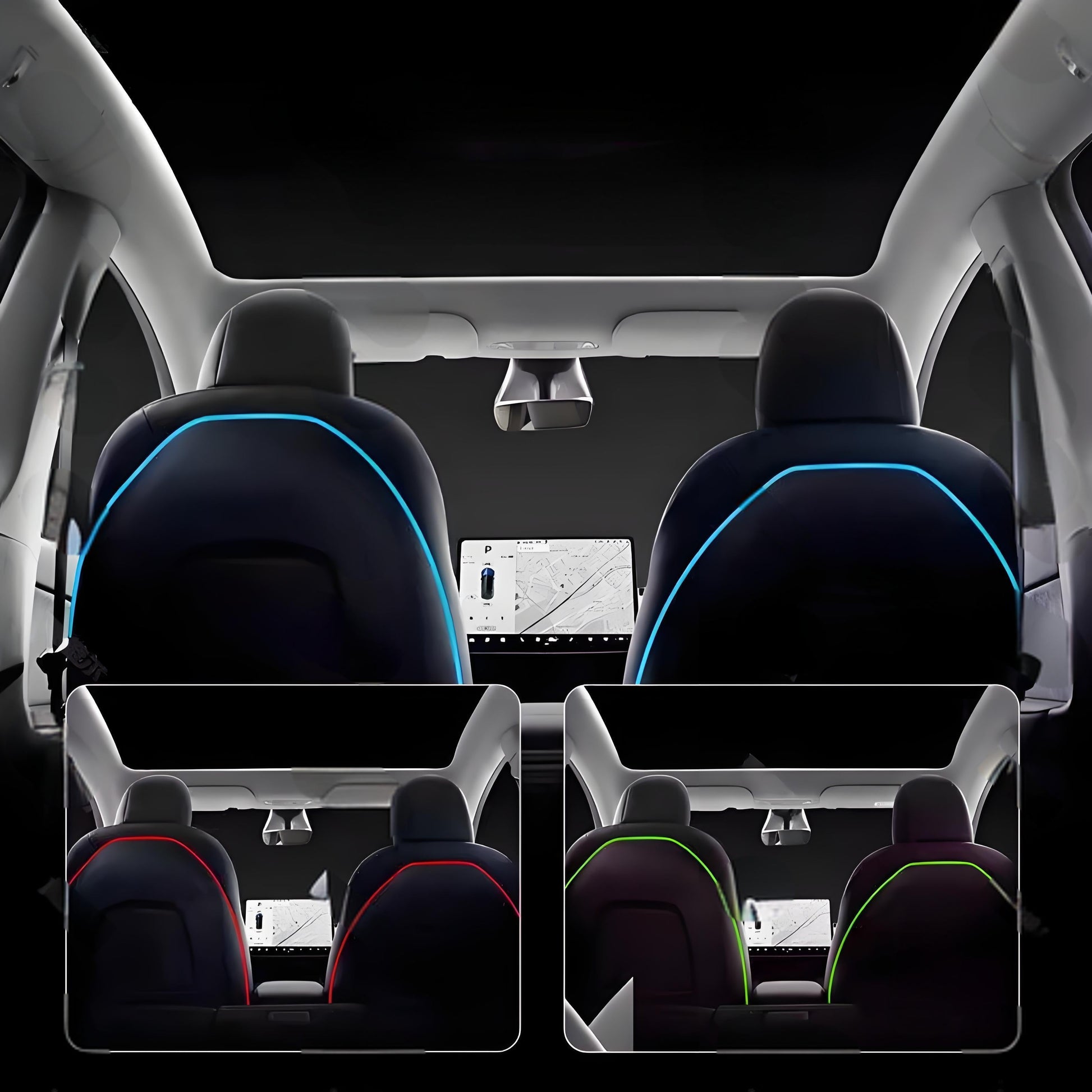 Seat Back Ambient Lighting for Model 3 Highland & Model Y Juniper (2PCS) | TESERY Tesery Official Store