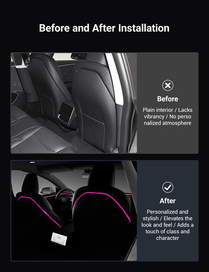 Seat Back Ambient Lighting for Model 3 Highland & Model Y Juniper (2PCS) | TESERY Tesery Official Store