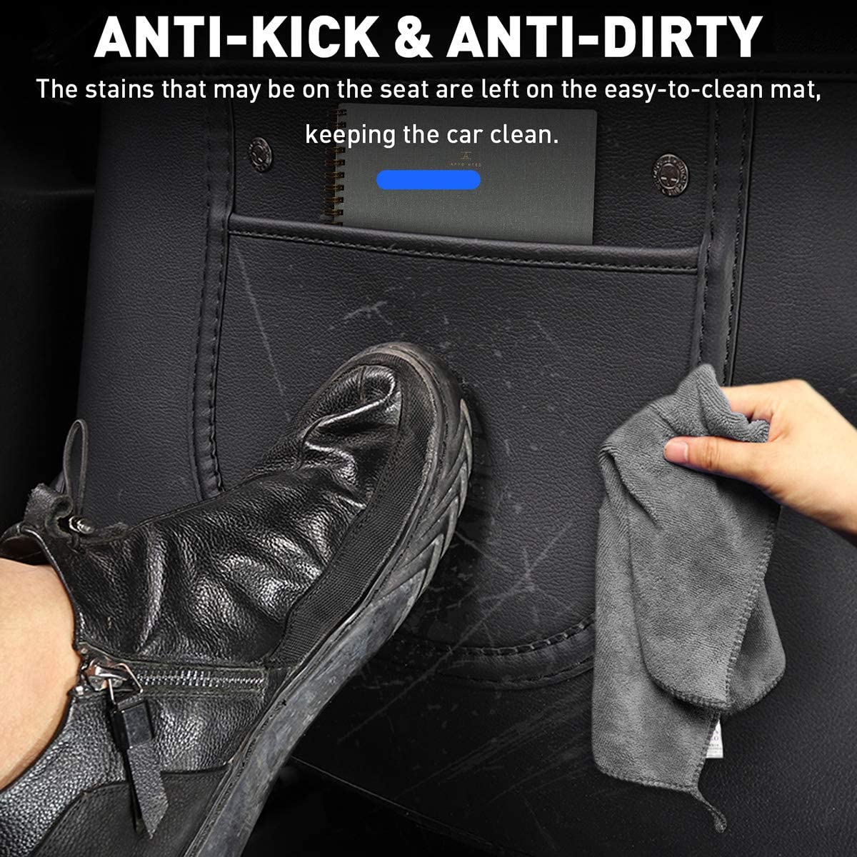 Seat Back Kick Protector for Model 3/Y | Storage Pockets | Easy Clean | TESERY Tesery Official Store
