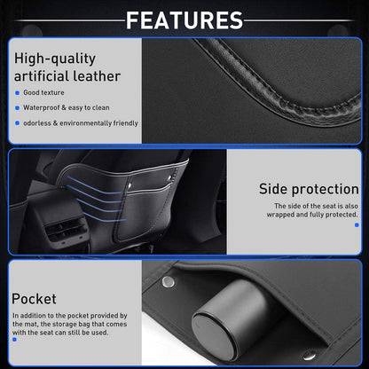 Seat Back Kick Protector for Model 3/Y | Storage Pockets | Easy Clean | TESERY Tesery Official Store