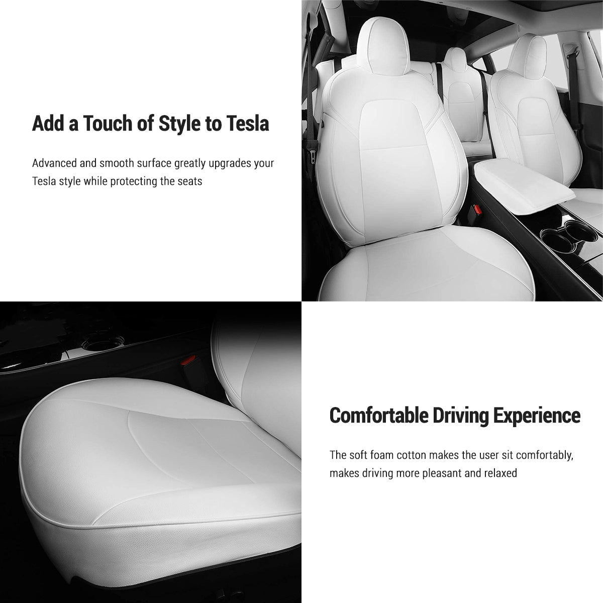 Seat Covers for Only Front Seats/Rear Seats for Tesla Model 3 & Model Y (5 Seater) Tesery Official Store