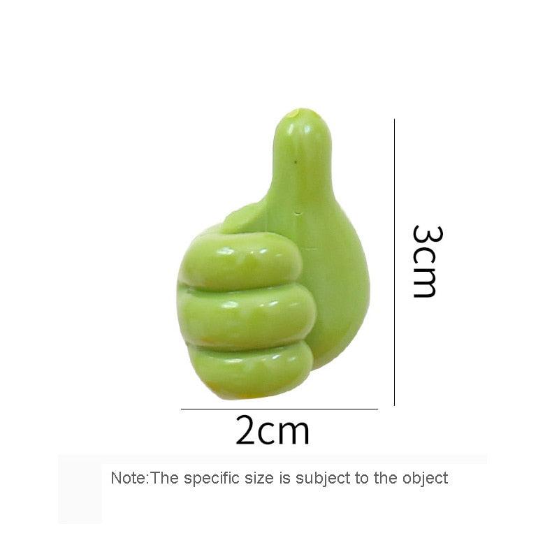 Self-Adhesive Wall Decoration Hook Creative Silicone Thumb Key Hanger Hook Home/Office Data Cable Clip Wire Desk Organizer Silicone Thumb Wall Hook Adhesive Thumb Multifunctional Clip Holder Stevvex
