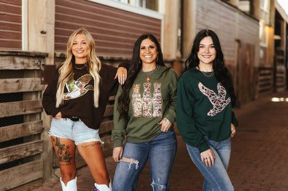 Sequin Duck Camo Patch Sweatshirt Wild Junkie