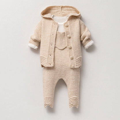 Shae 3 Piece Beige Knitwear Set Honey and Hive