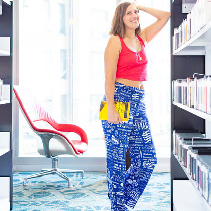 "Words, Words, Words" Shakespeare Foldover Straight Leg Lounge Pants with Pockets Princess Awesome & Boy Wonder