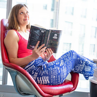 "Words, Words, Words" Shakespeare Foldover Straight Leg Lounge Pants with Pockets Princess Awesome & Boy Wonder