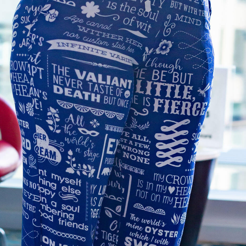 "Words, Words, Words" Shakespeare Foldover Straight Leg Lounge Pants with Pockets Princess Awesome & Boy Wonder