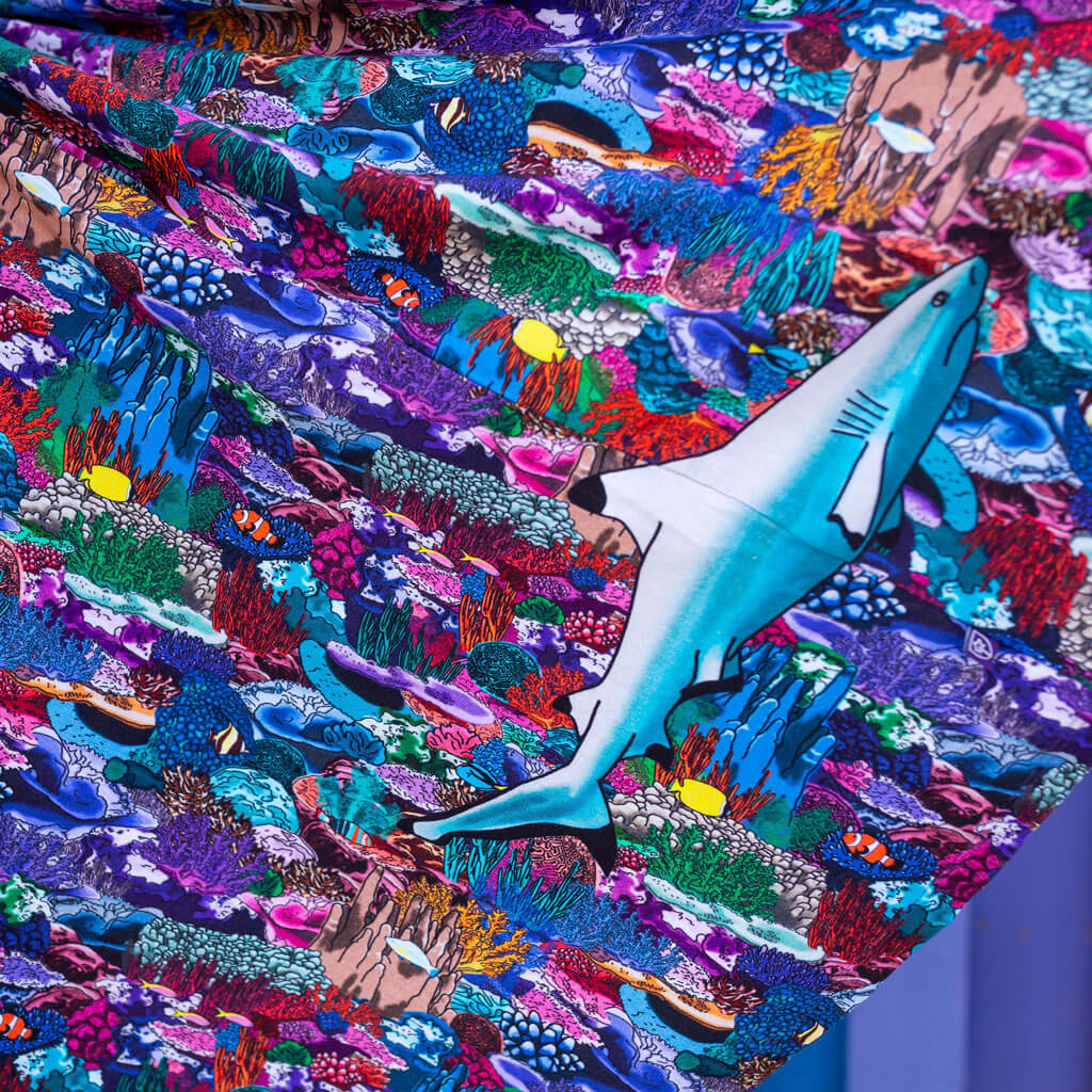 "Chomping Grounds" Shark Reef Super Twirler Dress with Pockets Princess Awesome & Boy Wonder