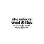 “She Selects Wool & Flax” Bubble Free Sticker – Designed by Nicole SnowBubble-free stickers