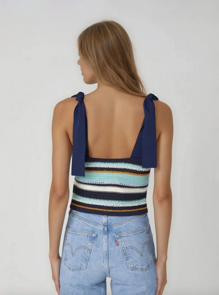 Frankie Top – Navy Multi (Final Sale) XO, Tina